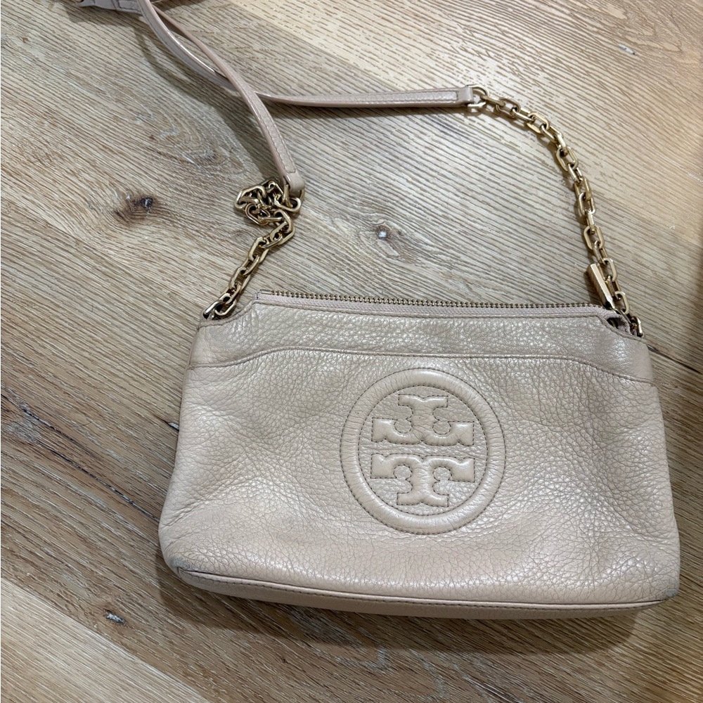 Tory Burch Beige Leather Crossbody Bag - Picture 6 of 6